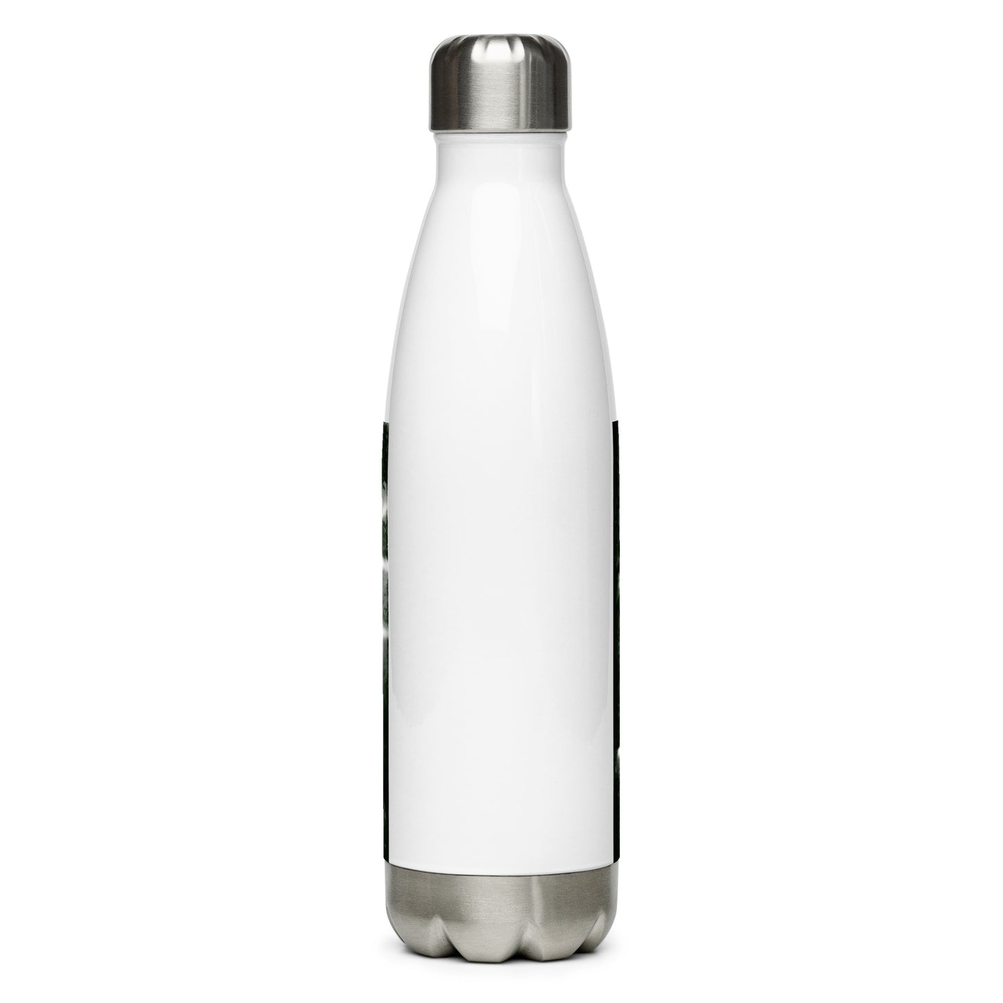 Stainless Steel Water Bottle "Girl in the Night Forest Artwork in Clear BG" + Logo