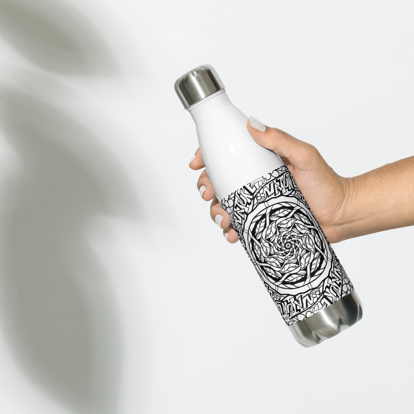 Stainless Steel Water Bottle "Nature Mandala" + Logo